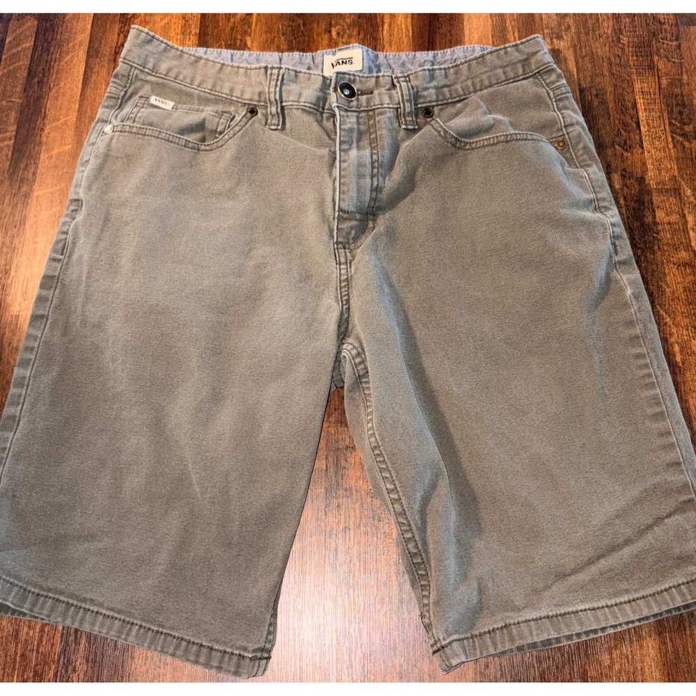 Vans Off The Wall Mens Skate Shorts Olive Green Canvas Size 32 VN0A7S2WSQ8